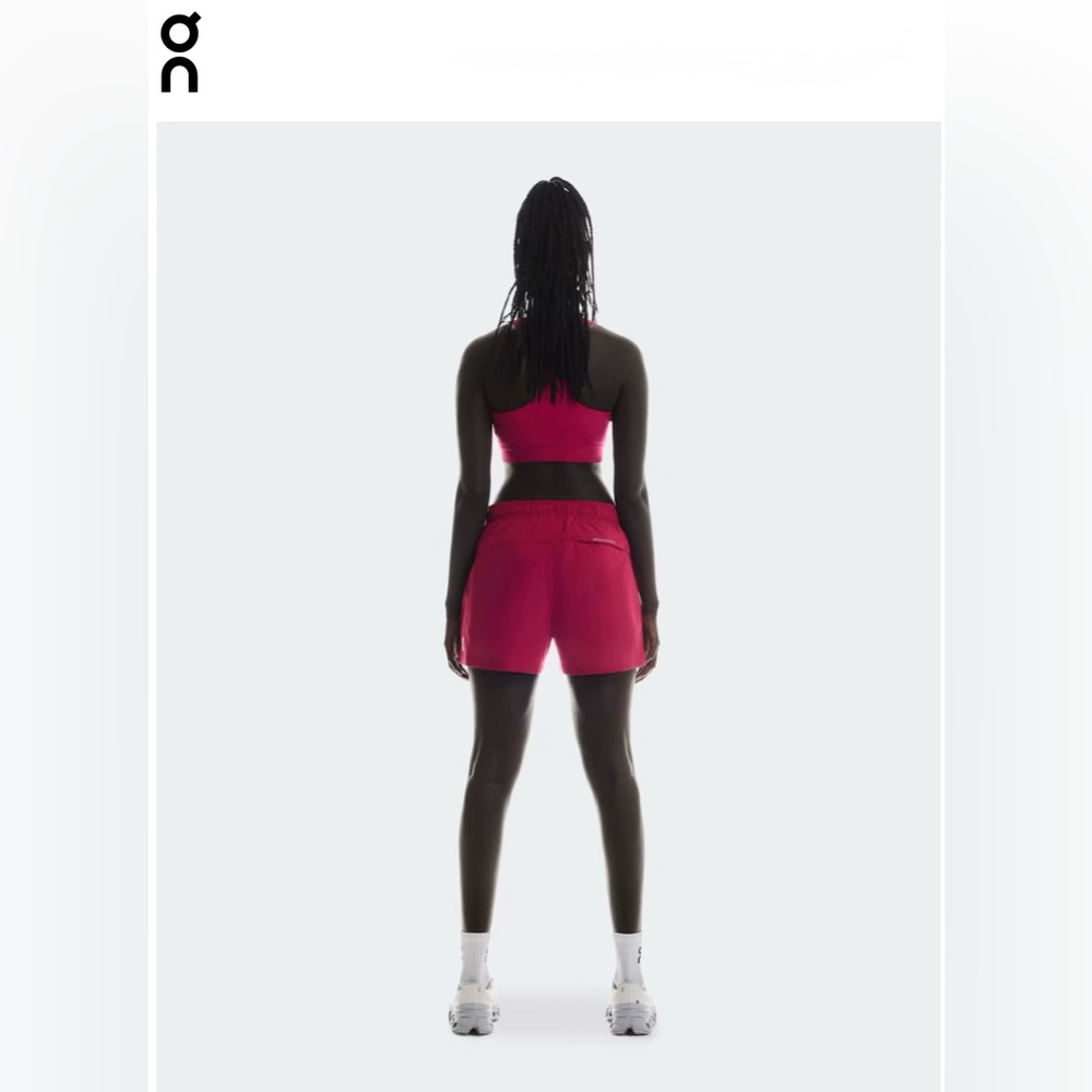 NWT [On Running] 3" Core Drawstring Athletic Shorts in Grenadine Women’s S - Picture 4 of 12